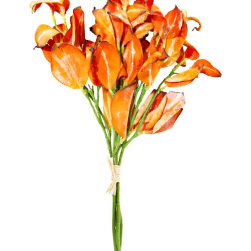 Vara con hojas vintage naranja de 18x40x0.1cm