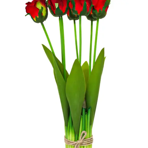 Ramo con base y rosas rojas de 8x8x41cm