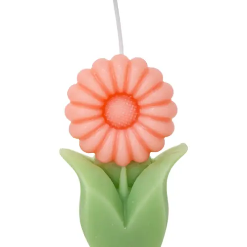 Vela diseño flor rosa de 3×6.2x10cm