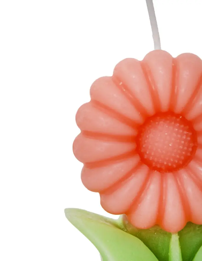 Vela diseño flor rosa de 3x6.2x10cm - Image 3