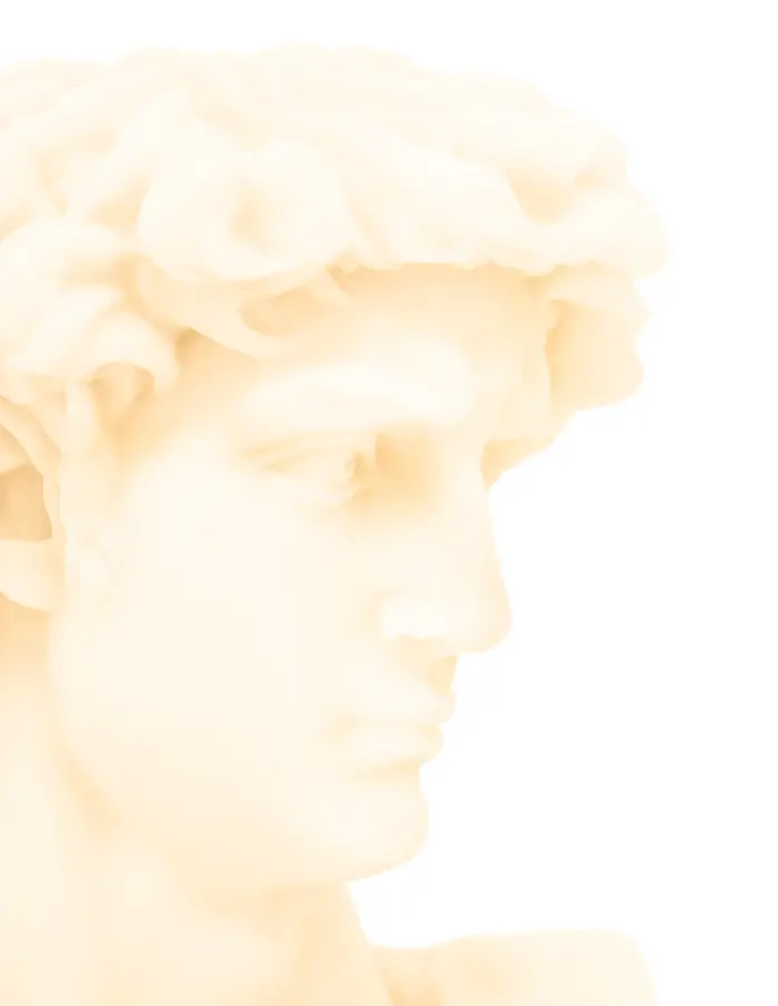 Vela decorativa diseño busto de escultura beige de 5.5x9x14cm - Image 3