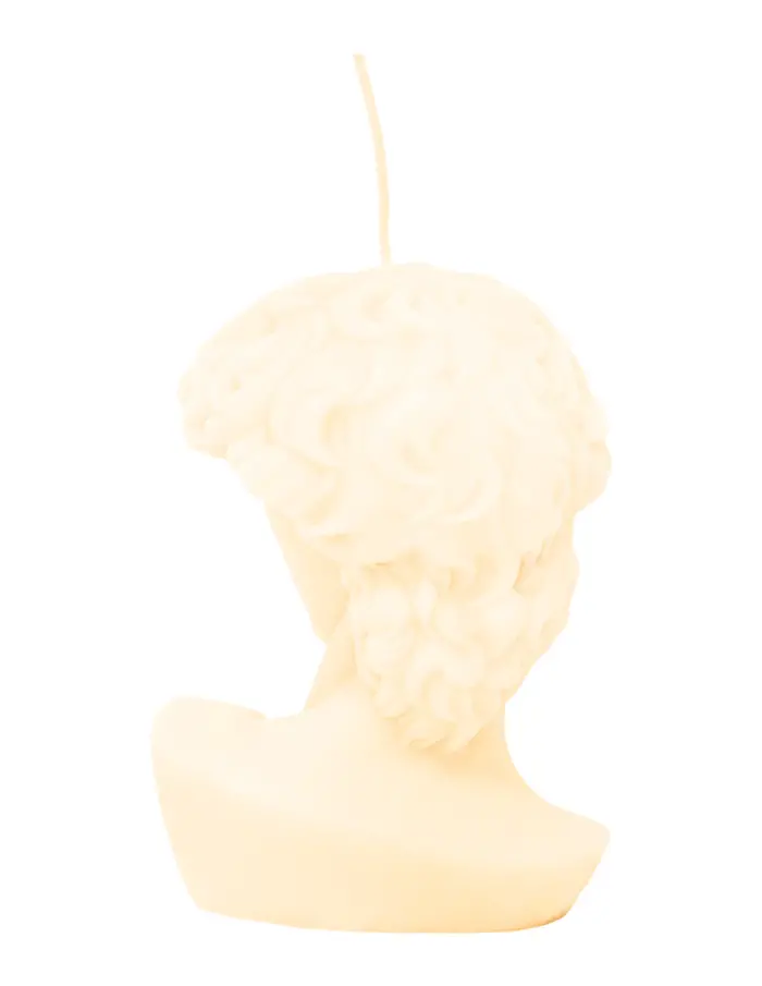 Vela decorativa diseño busto de escultura beige de 5.5x9x14cm - Image 4
