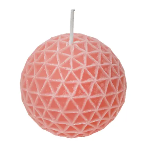 Vela decorativa diseño esfera rosa de 5.5×5.5×5.5cm