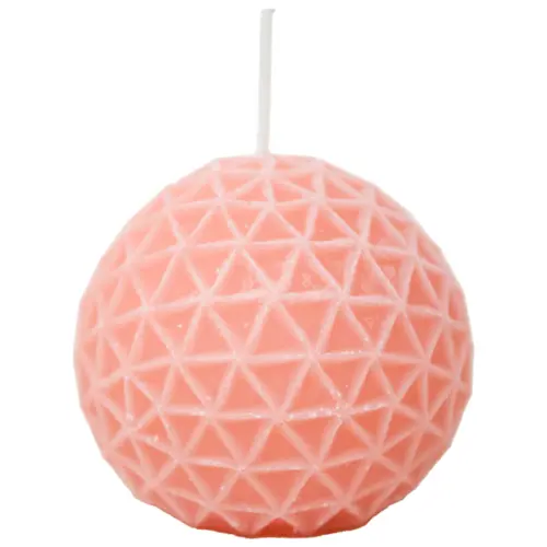 Vela decorativa diseño esfera rosa de 5.5×5.5×5.5cm