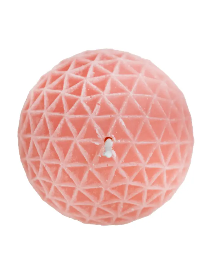 Vela decorativa diseño esfera rosa de 5.5x5.5x5.5cm - Image 4