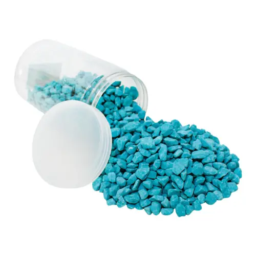 Caja de piedras gravilla de colores azules de 2kg de 1-1.5cm