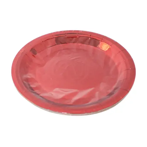 Paquete de 10 platos desechables rojo de 23cm