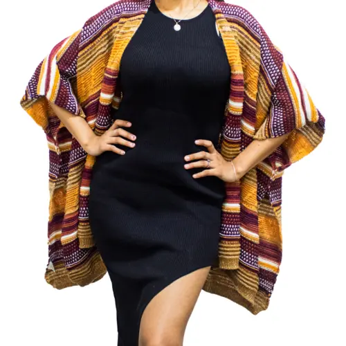 Poncho de colores de 95x64cm