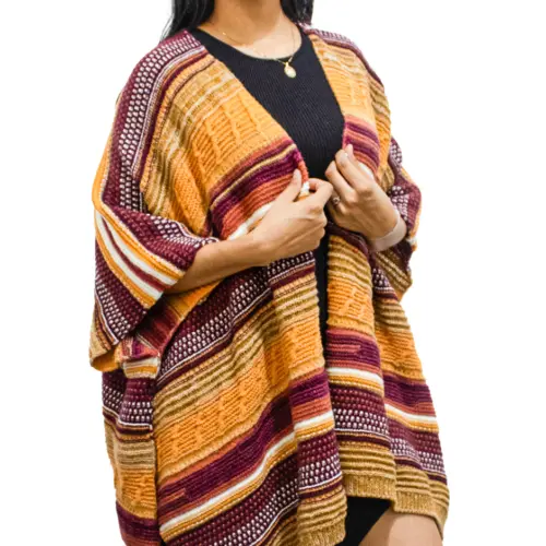 Poncho de colores de 95x64cm