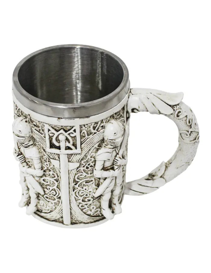 Taza de resina diseño armadura medieval de 400ml de 8.7x15x12cm - Image 2