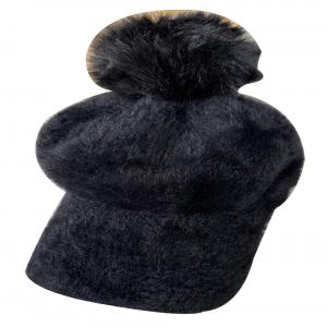 Gorra de invierno negra de 14x23x21cm