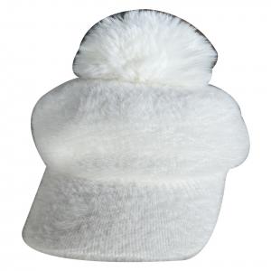 Gorra de invierno blanca de 14x23x21cm