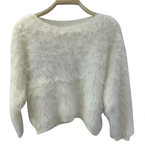 Suéter blanco de peluche de 54x45x0.1cm