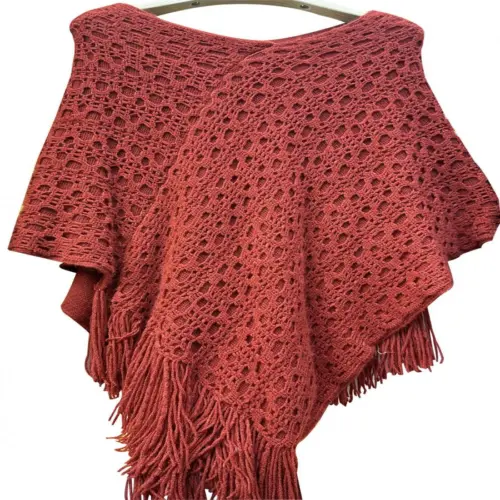 Capa tejida de invierno roja de 92x90x0.1cm