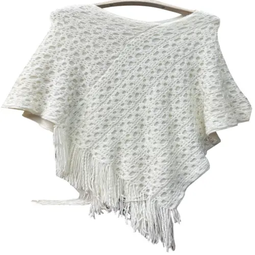 Capa tejida de invierno blanca de 92x90x0.1cm