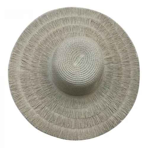 Sombrero de verano beige de 47x47x10cm