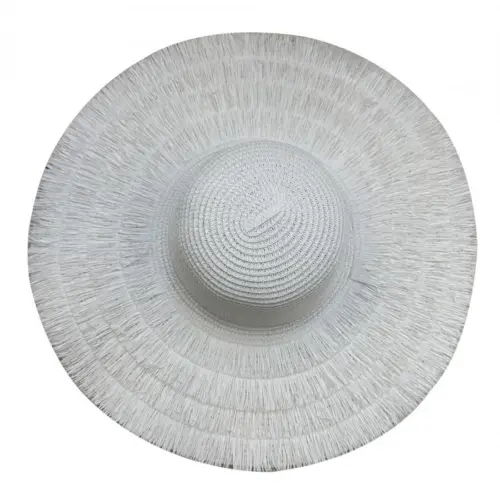 Sombrero de verano blanco de 47x47x10cm