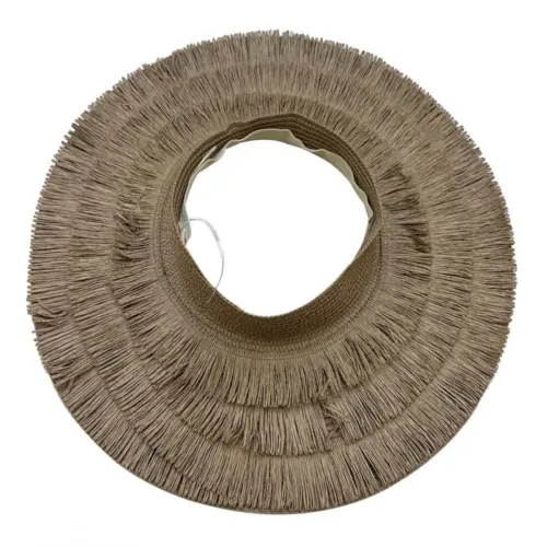 Sombrero de verano caqui de 45x45x2cm