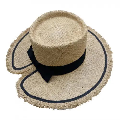 Sombrero de verano caqui de 36x38x10cm