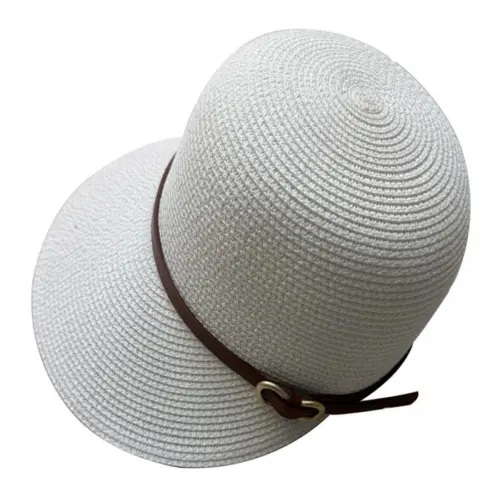 Sombrero de verano blanco de 23x28x10cm