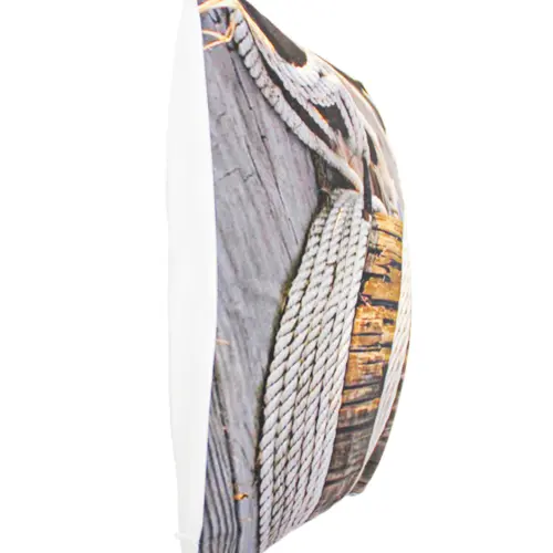Cojín estampado lazo en madera de 45X45cm 100% Polyester