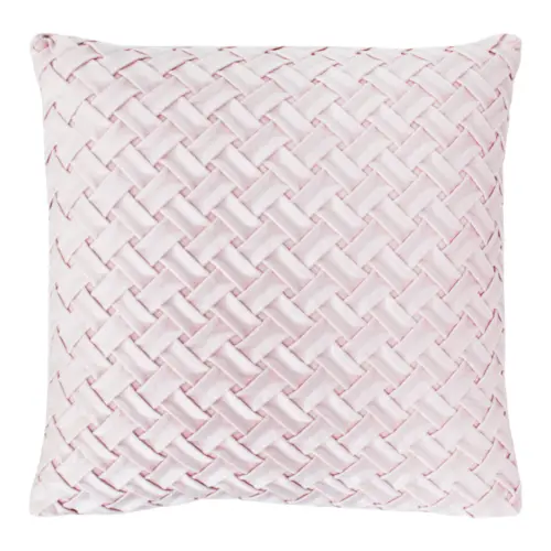 Cojín de terciopelo rosa tejido de 45X45cm 100% Polyester