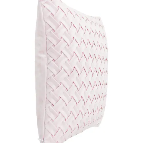 Cojín de terciopelo rosa tejido de 45X45cm 100% Polyester