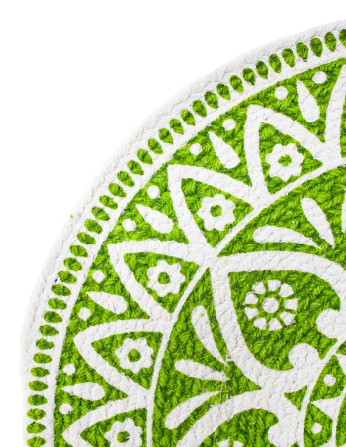 Mantel individual verde diseño mandalas de 37cm - Image 3