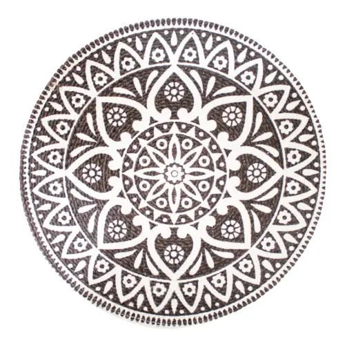 Mantel individual negro diseño mandalas de 37cm