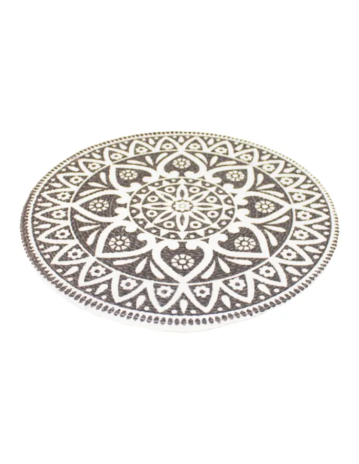 Mantel individual negro diseño mandalas de 37cm - Image 2