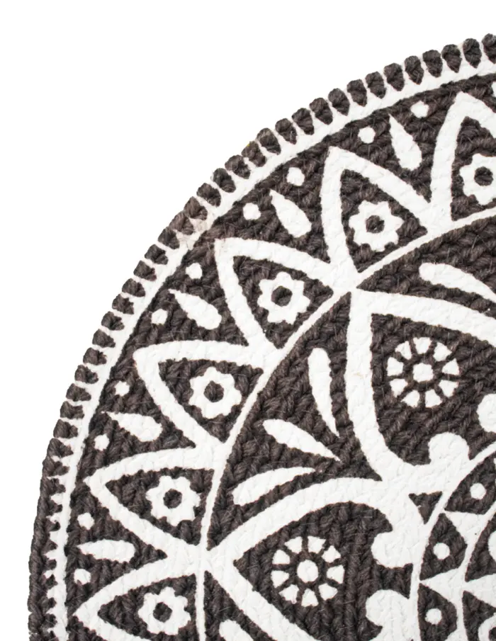Mantel individual negro diseño mandalas de 37cm - Image 3