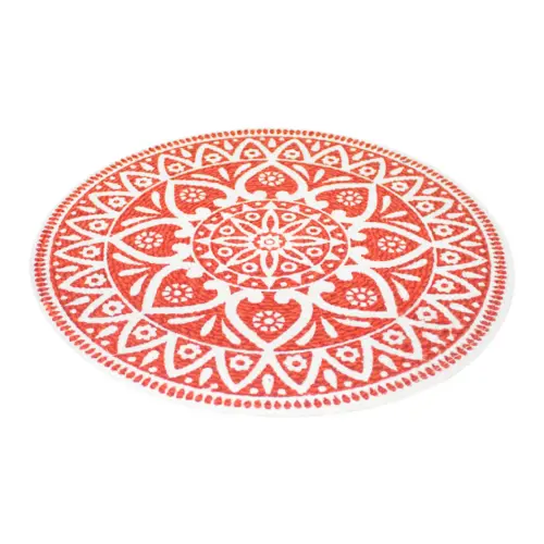 Mantel individual rojo diseño mandalas de 37cm