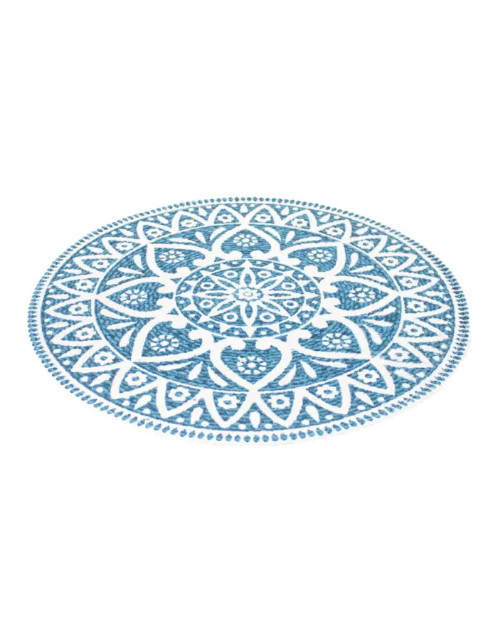 Mantel individual azul diseño flor de 37cm - Image 2