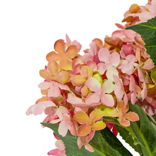 Ramo con flores de hortensias rosas de 68cm