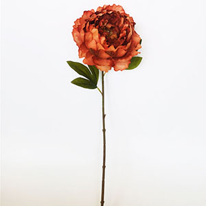 Vara de flor Peoina naranja de 56cm