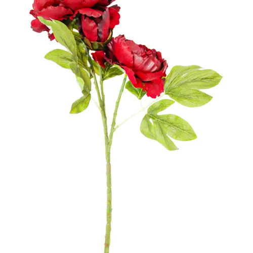 Ramo de flor de peonia artificial roja 