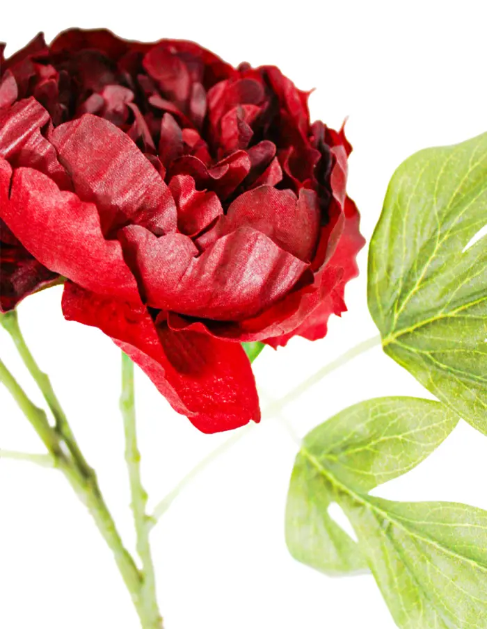 Ramo de flor de peonia artificial roja  - Image 2