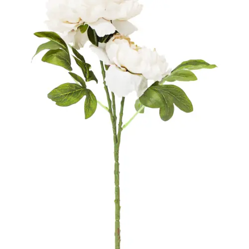 Ramo de flor de peonia artificial beige