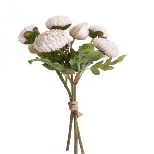 Ramo de flor diente de leon artificial blanca de 37cm