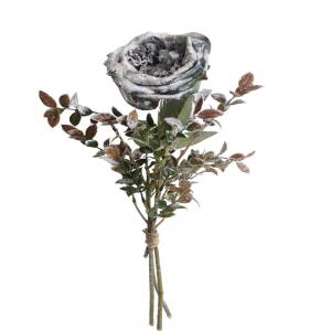 Rama de flor de rosa artificial azul de 50cm