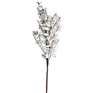 Vara con flores desérticas blancas de 110cm