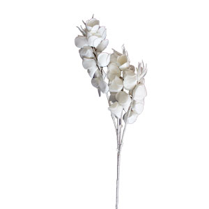 Vara con flores desérticas blancas de 103cm