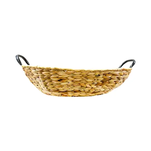 Canasta Ovalada tejida con asas de 55x43x14cm