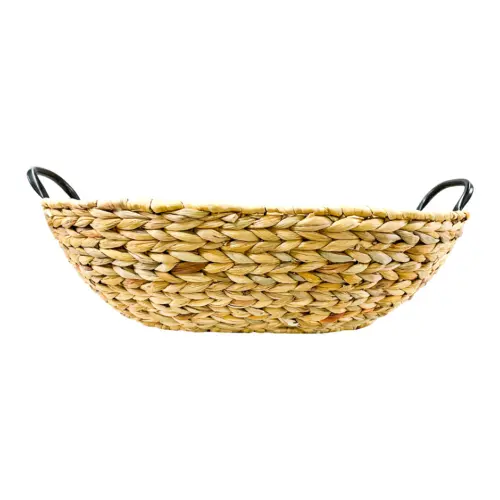 Canasta Ovalada tejida con asas de 60x48x16cm