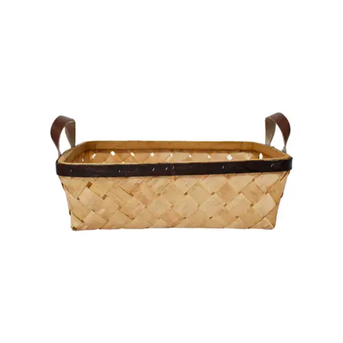 Canasta rectangular con asas