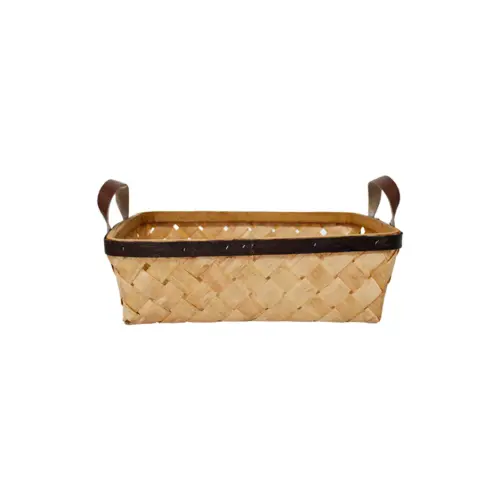 Canasta rectangular con asas