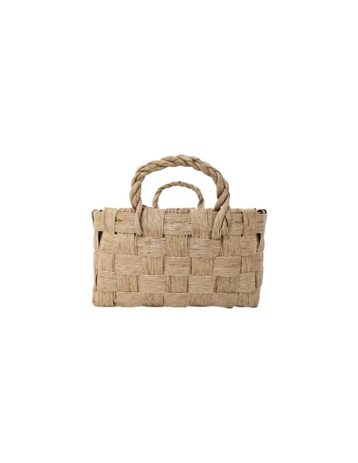 Canasta rectangular tejida natural - Image 4