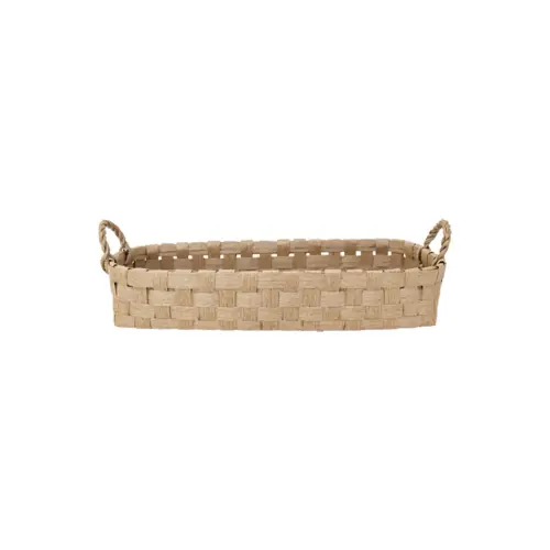 Canasta rectangular de tejido