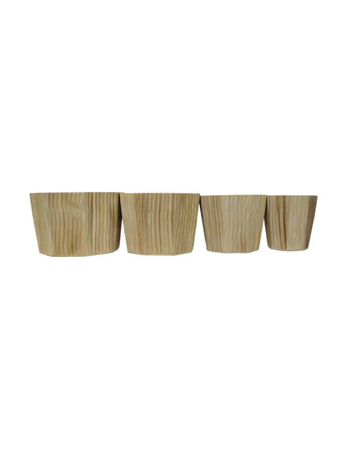 Juego de 4 macetas de madera natural de 36x24/32x23.5/27x23/22x22.5cm - Image 3
