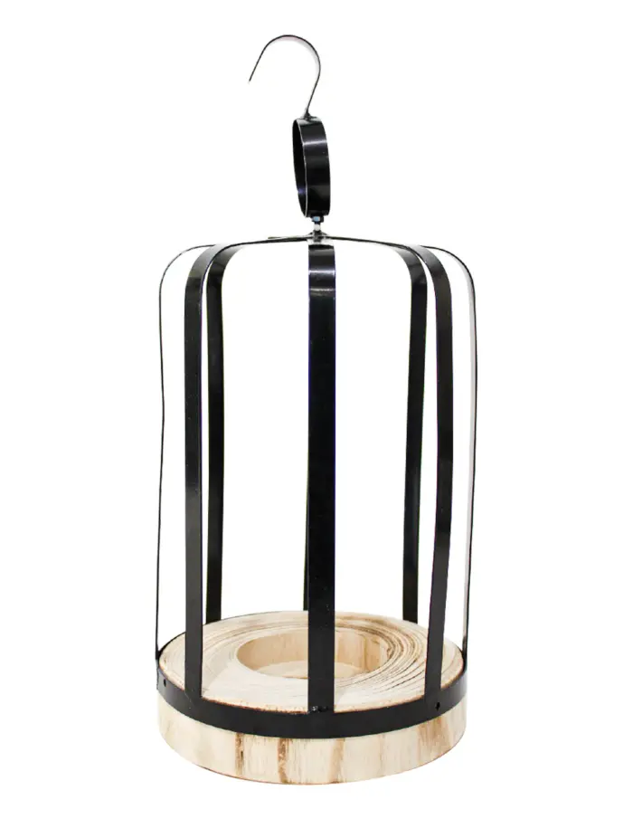 Juego de 3 linternas de metal negro con asa de 20x43/16x34.5/12x26cm - Image 3